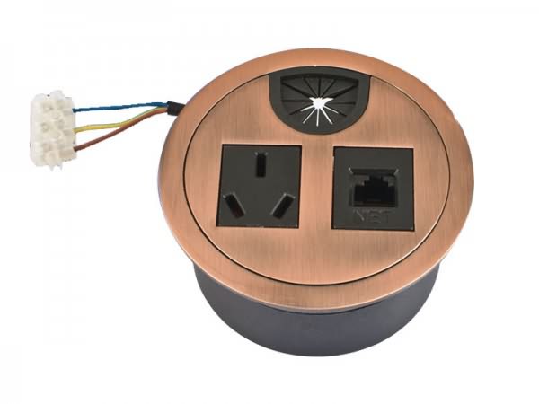 科桌桌面穿線盒，桌面插座KZ-011（兩色可選）