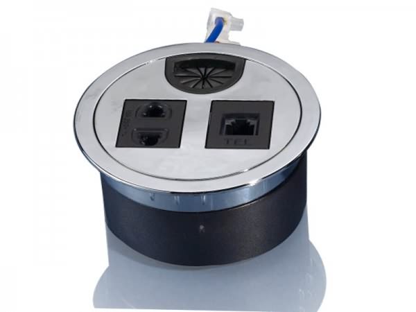 科桌桌面穿線盒，桌面插座KZ-010（兩色可選）